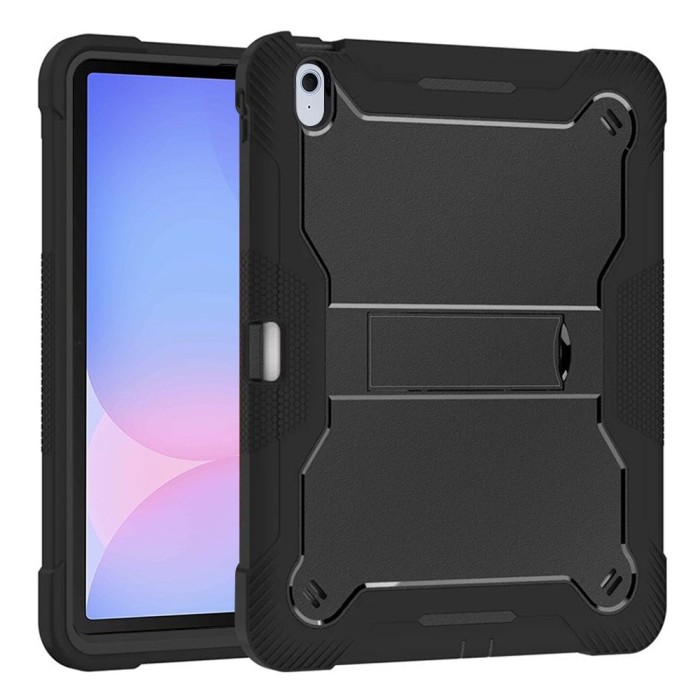 [Pachet 360&Atilde;&sbquo;&Acirc;&deg;] Husa + folie sticla Samsung Galaxy Tab S10 FE Plus Techsuit Rugged TabShell, negru