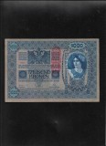 Austria Austro Ungaria 1919 (1902) supratipar 1000 coroane kronen seria55805