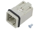 Conector HARTING HDC 5 pini 10A 400V insert contact tată Han&reg; A