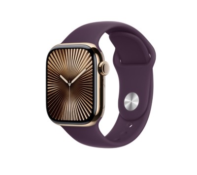 Curea silicon,THD, compatibila Apple Watch 42 mm seria 10, Apple Watch SE 40 mm, S/M, visiniu pruna foto