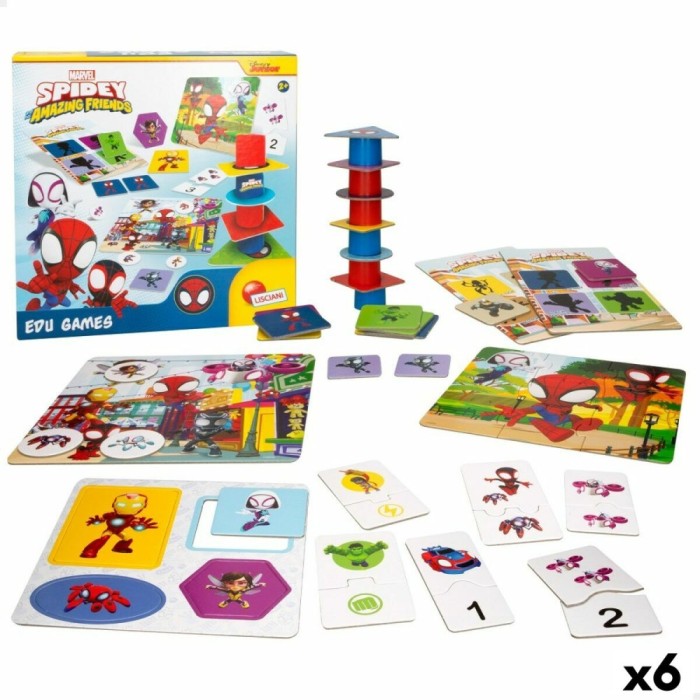 Joc Educativ Spidey 24,5 x 0,2 x 24,5 cm (6 Unități) 10 &icirc;n 1