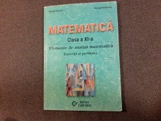 Marius Burtea - Matematica. Elemente de analiza matematica. Exercitii CLS A XI A