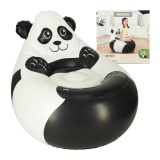 Scaun fotoliu gonflabil Bestway pentru copii, model Panda, 72 cm x 72 cm x 64 cm