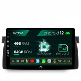 Navigatie BMW E46, Android 12, A-Octacore 4GB RAM + 64GB ROM, 9 Inch - AD-BGA9004+AD-BGRKIT397