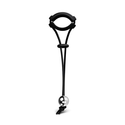 Inel penis Single Ball Black foto