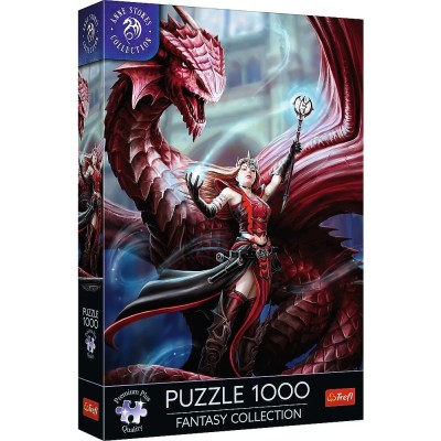 PUZZLE TREFL 1000 PREMIUM PLUS FANTASY VRAJITOAREA SCARLET SI DRAGONUL foto