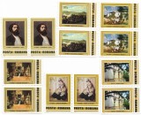 Romania (529) - Reproduceri de arta - Theodor Aman,1981, serie neobliterata, blocuri de 2