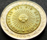 Moneda bimetal 1 PESO - ARGENTINA, anul 1995 *cod 961- Provincia Rio de la Plata, America Centrala si de Sud