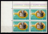 ROMANIA 1972 LP 809 FINALA CUPEI DAVIS BLOC DE 4 TIMBRE MNH