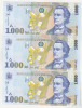 Bnk bn Romania 1000 lei 1998 unc - BNR mare x3 consecutive