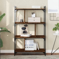 vidaXL Bibliotecă cu 4 niveluri stejar maro 76x32x123 cm lemn compozit 833939
