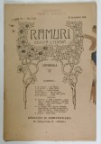 RAMURI , REVISTA LITERARA SAPTAMANALA , ANUL VI , NO. 1 ( 18 ) , 10 OCTOMBRIE , 1910