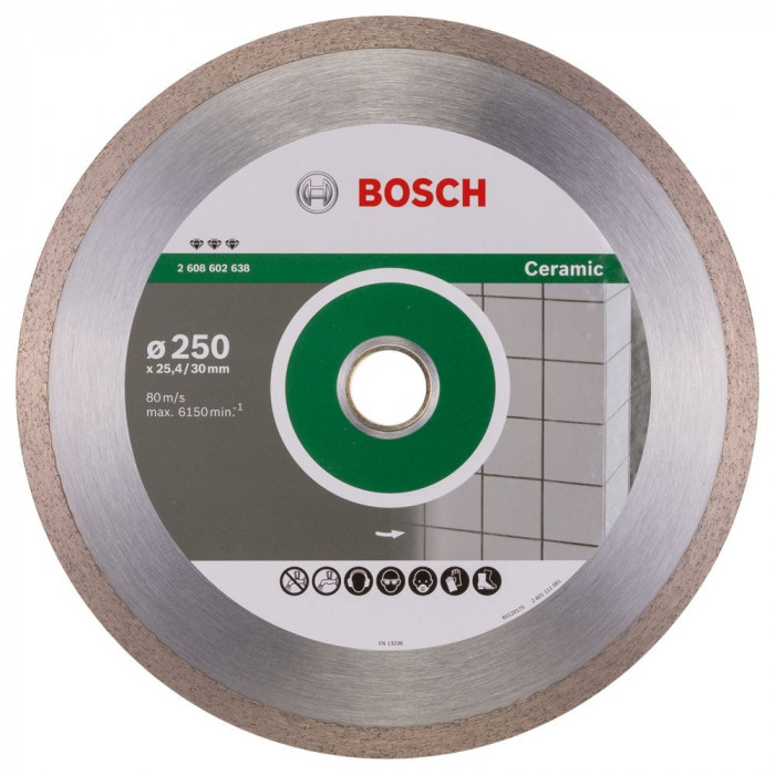 Bosch Best disc diamantat 250x30x2.4 mm pentru gresie