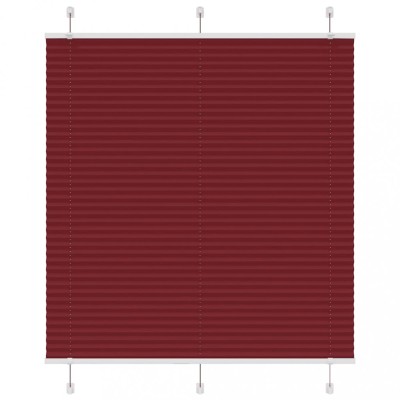 vidaXL Jaluzea plisată Bordeaux Roșu 120x150 cm Lățime țesătură foto