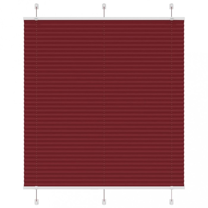 vidaXL Jaluzea plisată Bordeaux Roșu 120x150 cm Lățime țesătură