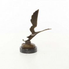 Barza -statueta Art Deco din bronz pe un soclu din marmura BJ-66