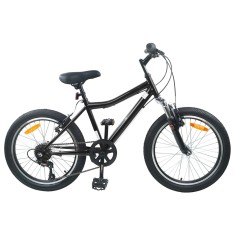 vidaXL Bicicletă pentru Copii 20 Inci 6-Speed pentru 6-11 ani Negru 42009564