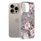 Cumpara ieftin Husa pentru iPhone 15 Pro Max, Techsuit Marble Series, Bloom of Ruth Gray