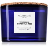 Vila Hermanos Apothecary Cobalt Blue Tuberose &amp; Magnolia Tree lum&acirc;nare parfumată 350 g