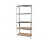 Raft de depozitare metalic, 220x100x45 cm, sarcina maxima 1000kg, 5 nivele, cadru otel zincat