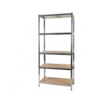 Raft de depozitare metalic, 220x100x45 cm, sarcina maxima 1000kg, 5 nivele, cadru otel zincat