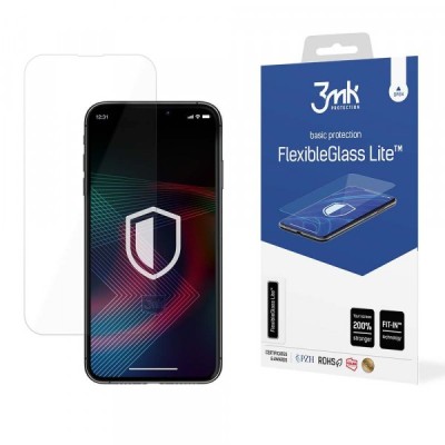 Folie de protectie Ecran 3MK FlexibleGlass Lite pentru Apple iPhone 14 Pro / 14, Sticla Flexibila, Full Glue foto