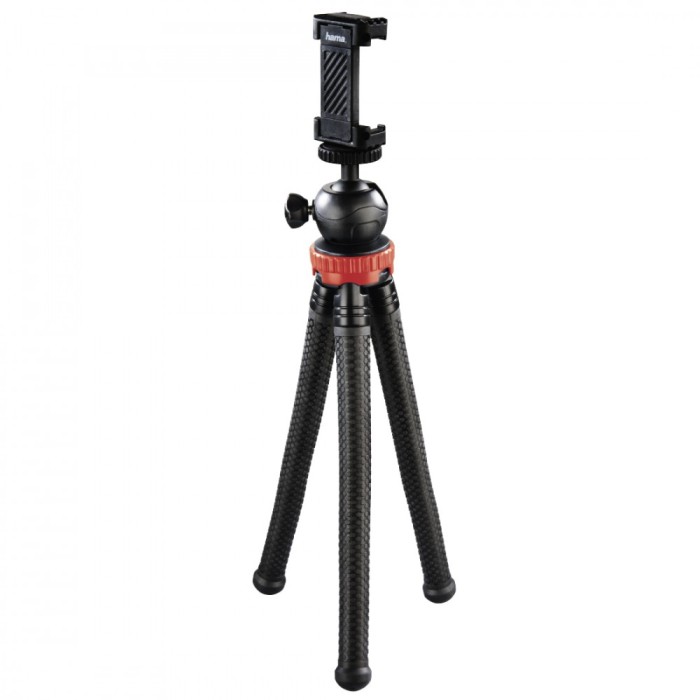 Mini Trepied Hama FlexPro Smartphone / GoPro / Camera Foto, 27cm, Rosu