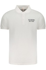 ACCADEMIA MILITARE Tricou polo barbati din bumbac, cu imprimeu, Regular fit, Alb, S foto