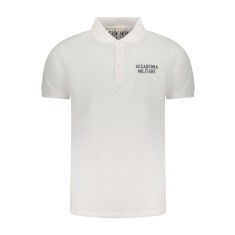 ACCADEMIA MILITARE Tricou polo barbati din bumbac, cu imprimeu, Regular fit, Alb, S