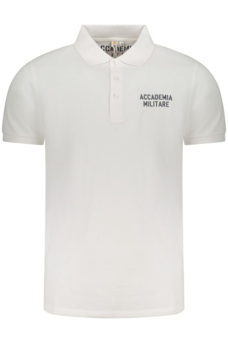 ACCADEMIA MILITARE Tricou polo barbati din bumbac, cu imprimeu, Regular fit, Alb, S