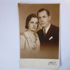 Fotografie tip CP cu cuplu din București în 1941