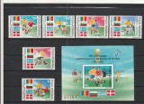 ROMANIA 1990 LP 1234 LP 1235 PRELIMINARIILE C.M. FOTBAL ITALIA SERIE+COLITA MNH, Nestampilat