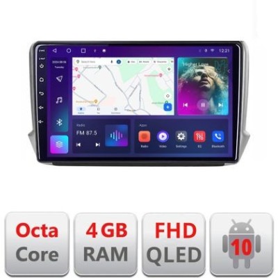 Navigatie Peugeot 208/2008 B-PSA Android Ecran QLED octa core 4+64 carplay android auto KIT-PSA+EDT-E310V3 CarStore Technology foto