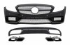 Bara fata si difuzor C63 Design cu ornamente crom pentru Mercedes C-Class W205 S205