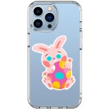 Husa personalizata apple iphone 15 pro max, bunny egg