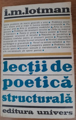 Lecții de poetică structurală, I. M. Lotman foto