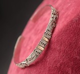 Bratara Argint Cu Insertii Aur Simmi Patinata Artificial ARG344D