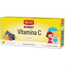 Vitamina C Junior 3 Arome Bioland Biofarm 20cpr Cod: biof00132 foto