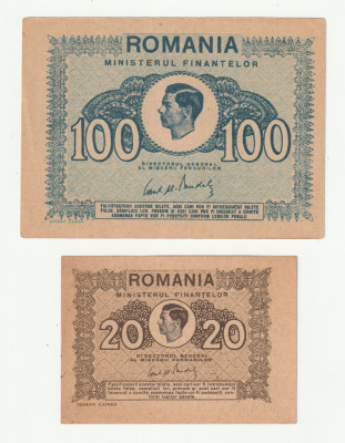 Romania, Set 100 lei 1945 _aUNC_UNC + 20 lei 1945_aUNC_UNC *cod 3 foto