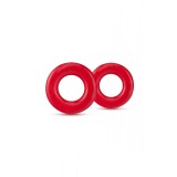 Set 2 Inele de Penis pentru Erectie Stay Hard Donut, TPE, Rosu