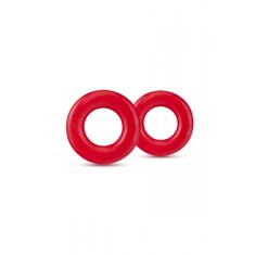 Set 2 Inele de Penis pentru Erectie Stay Hard Donut, TPE, Rosu