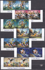 DB Disney Antigua si Barbuda Jules Verne 2x serie + 2 SS I MNH foto