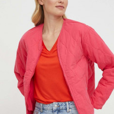 United Colors of Benetton geaca femei, culoarea roz, de tranzitie