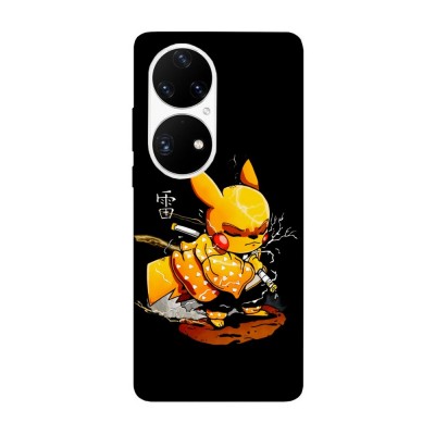 Husa compatibila cu Huawei P50 model Demon slayer Pikachu, Silicon, TPU, Viceversa foto