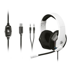 Casti BLOODY G260p USB+AUX3.5 jocuri pentru PC | RGB alb