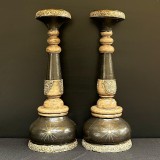 Set de sfeșnice decorative din lemn &ndash; Indonezia