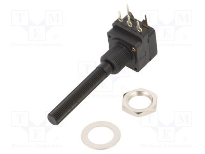 Potenţiometru axial 500k&amp;Omega; 200mW THT 6mm plastic mono cărbune PIHER foto