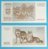 Lituania 500 Talonas 1993 'Lupi' UNC serie: JC479366 p#46
