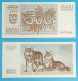 Lituania 500 Talonas 1993 &#039;Lupi&#039; UNC serie: JC479366 p#46