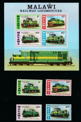 MALAWI 1976 TRENURI LOCOMOTIVE foto